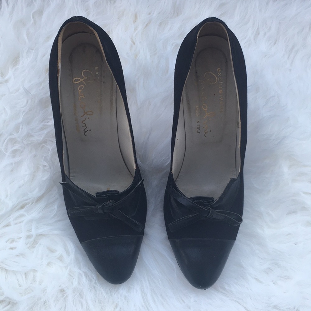 Vintage suede and leather heels - Picture 3 of 15